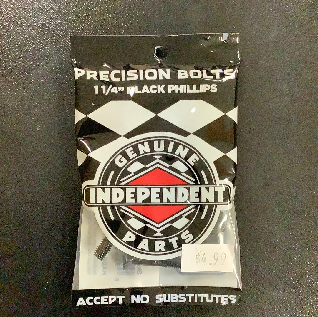 Independent hardware 1 1/4” black Phillips