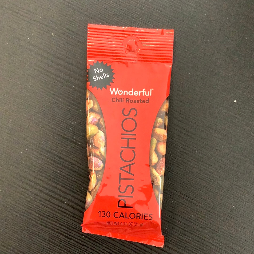 Wonderful pistachios chili roasted .75oz