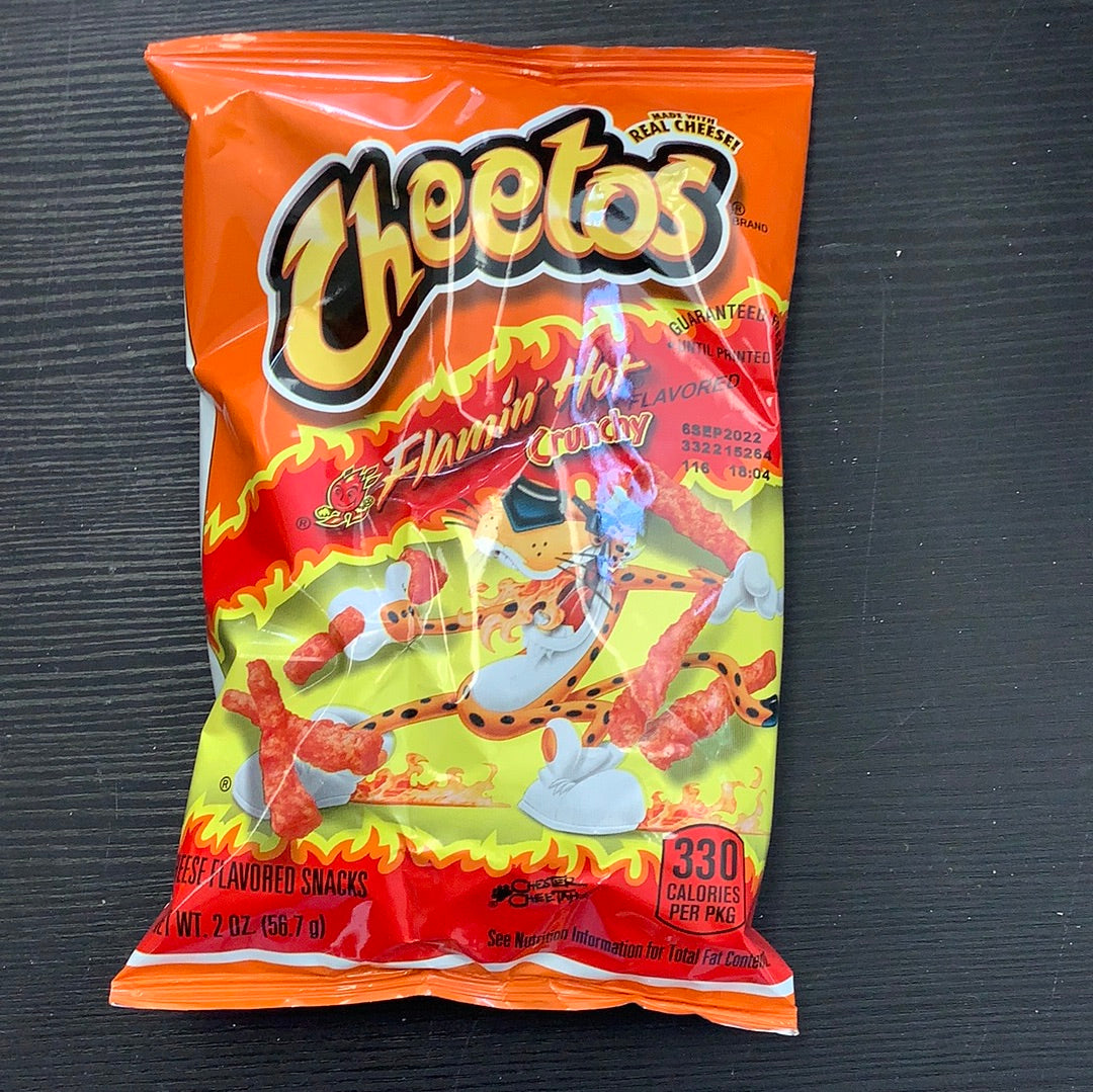 Cheetos flamin hot crunchy 2oz – Rowan Skate Center