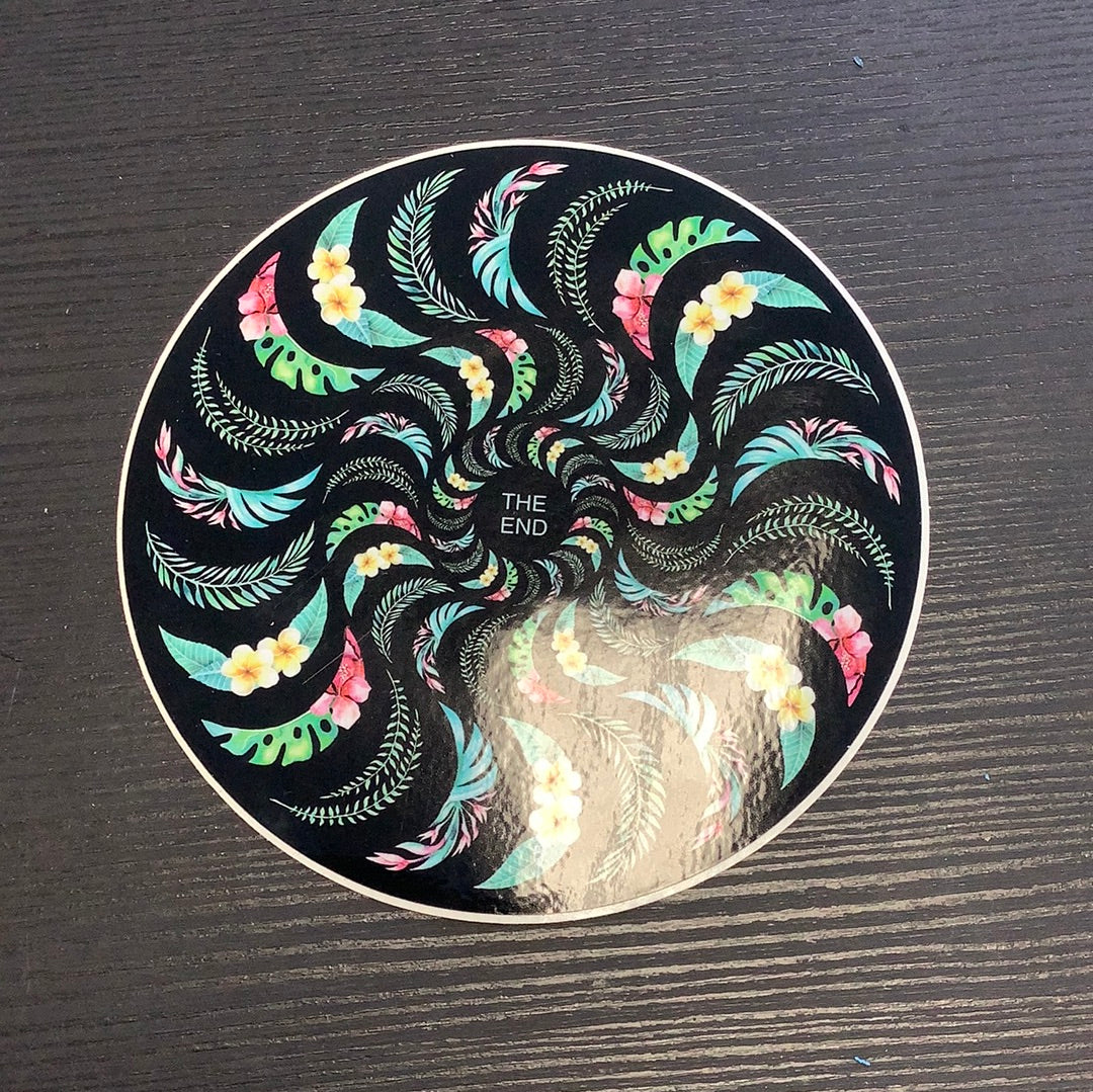 Spitfire Sticker The End circle Flowers