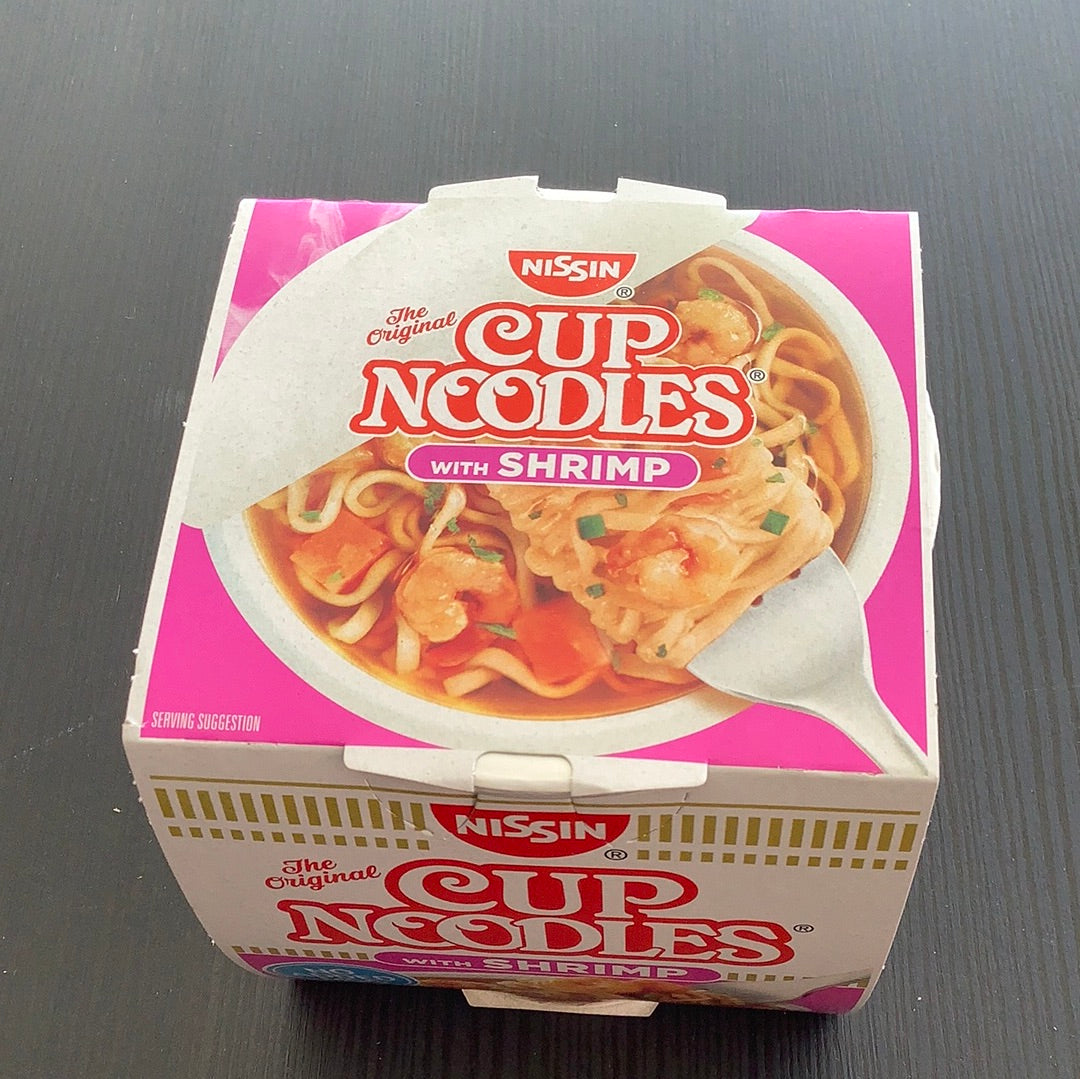 Nissin cup noodles with Shrimp