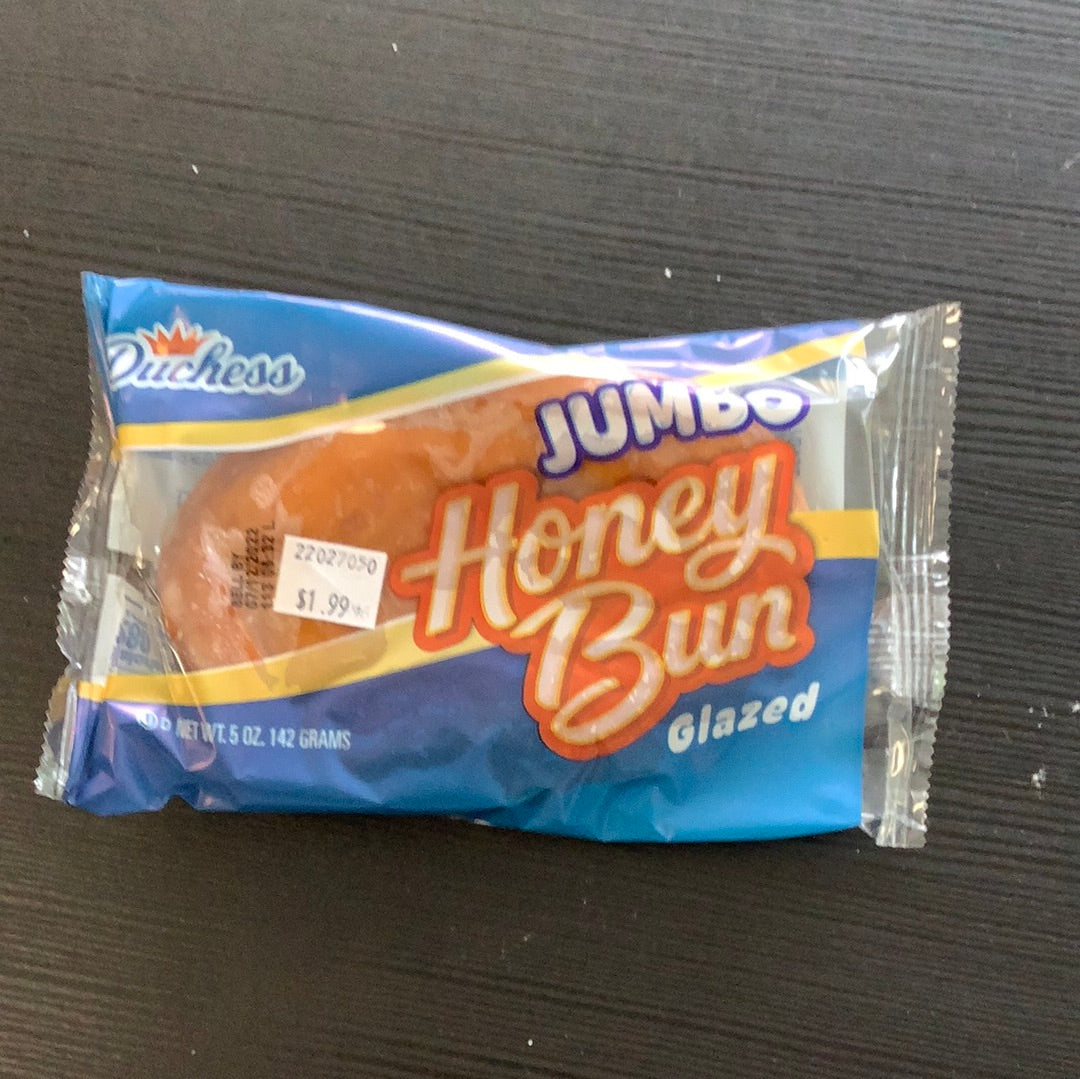 Duchess jumbo honey bun glazed 5oz