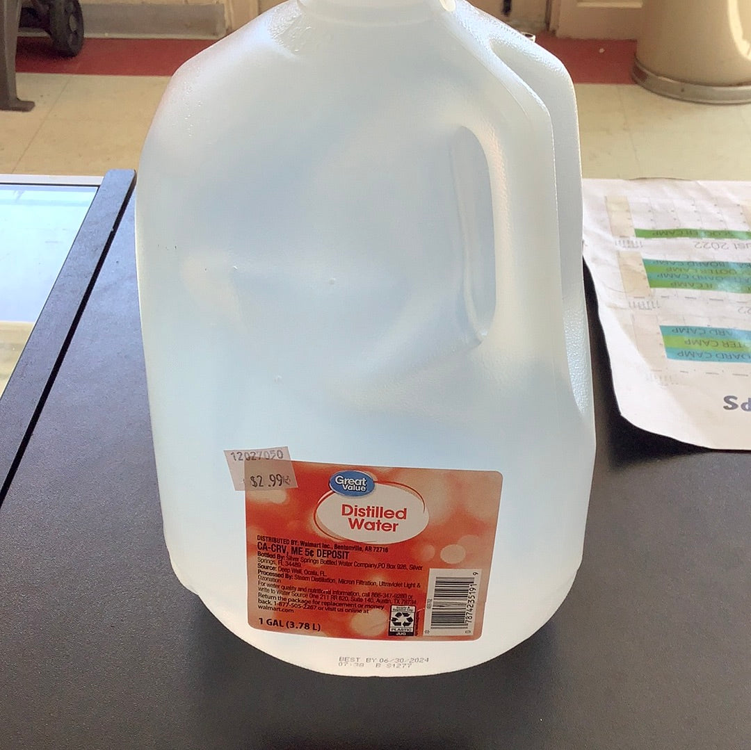 Great Value Distilled Water Jug