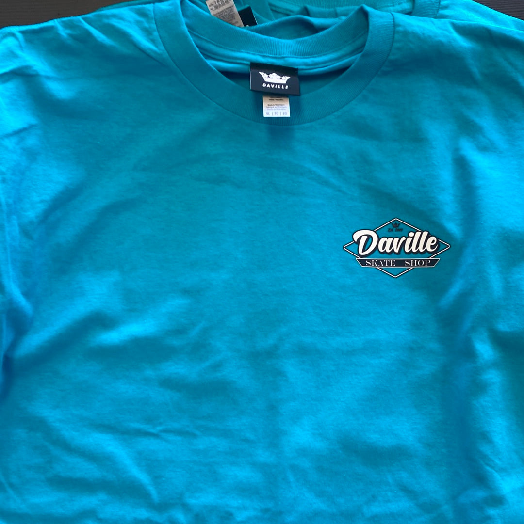 Daville Skate Shop Tee Est 2009 Blue