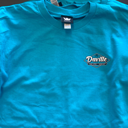 Daville Skate Shop Tee Est 2009 Blue