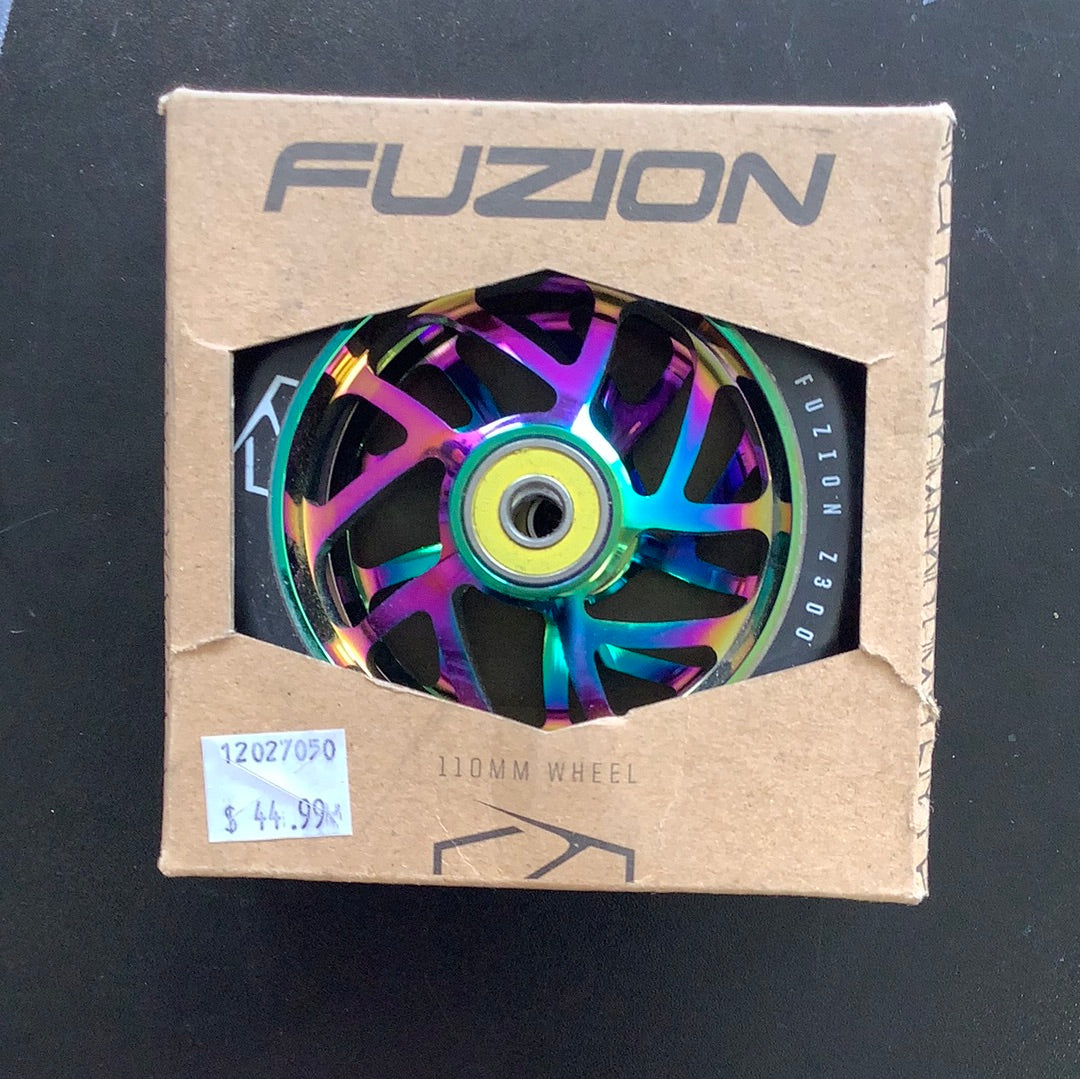 Flight Scooter Wheel 110mm Neon Chrome Black PU