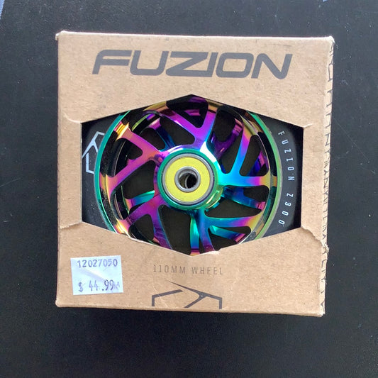 Flight Scooter Wheel 110mm Neon Chrome Black PU