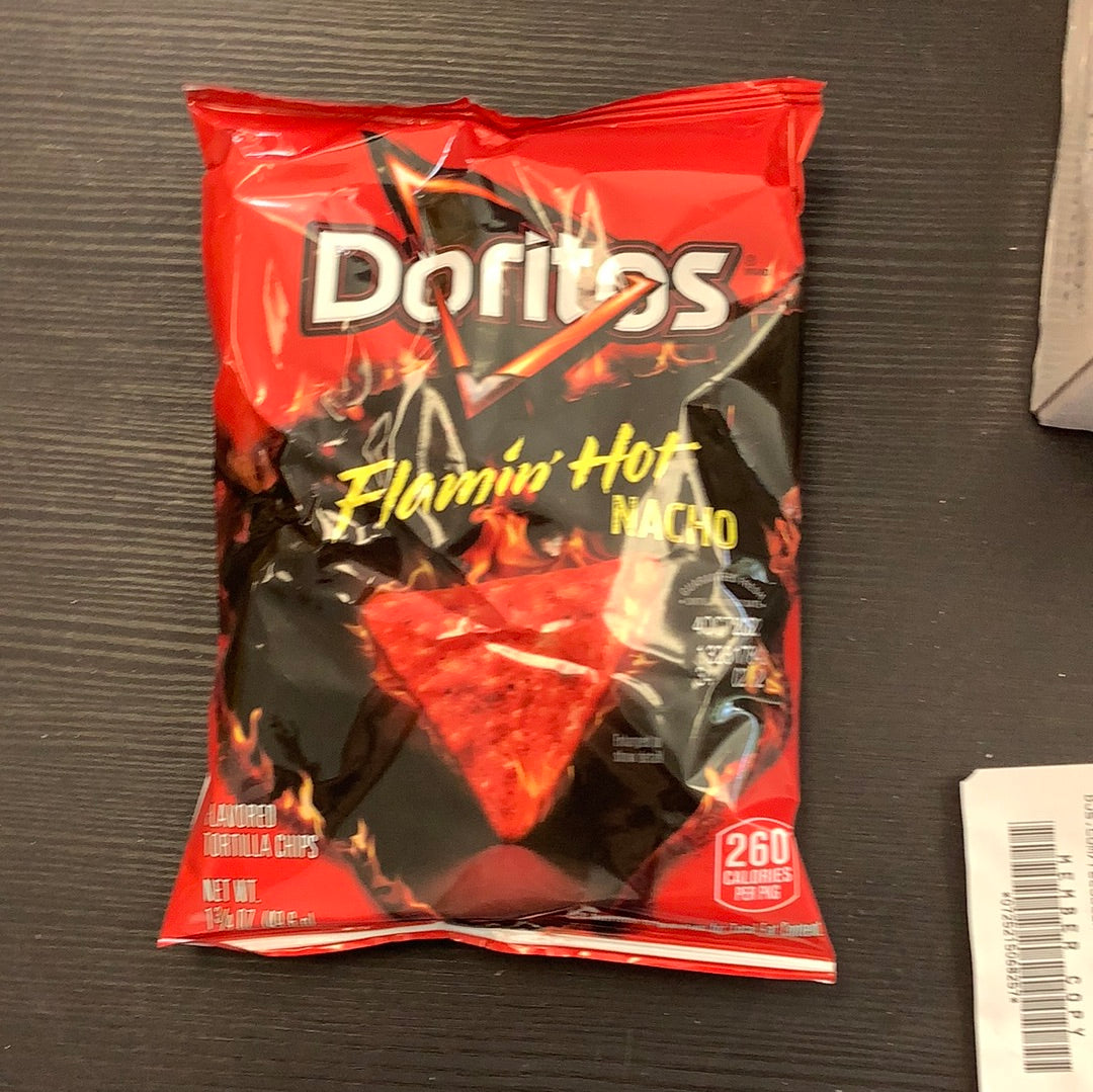 Doritos flamin hot nacho chips 1.75oz