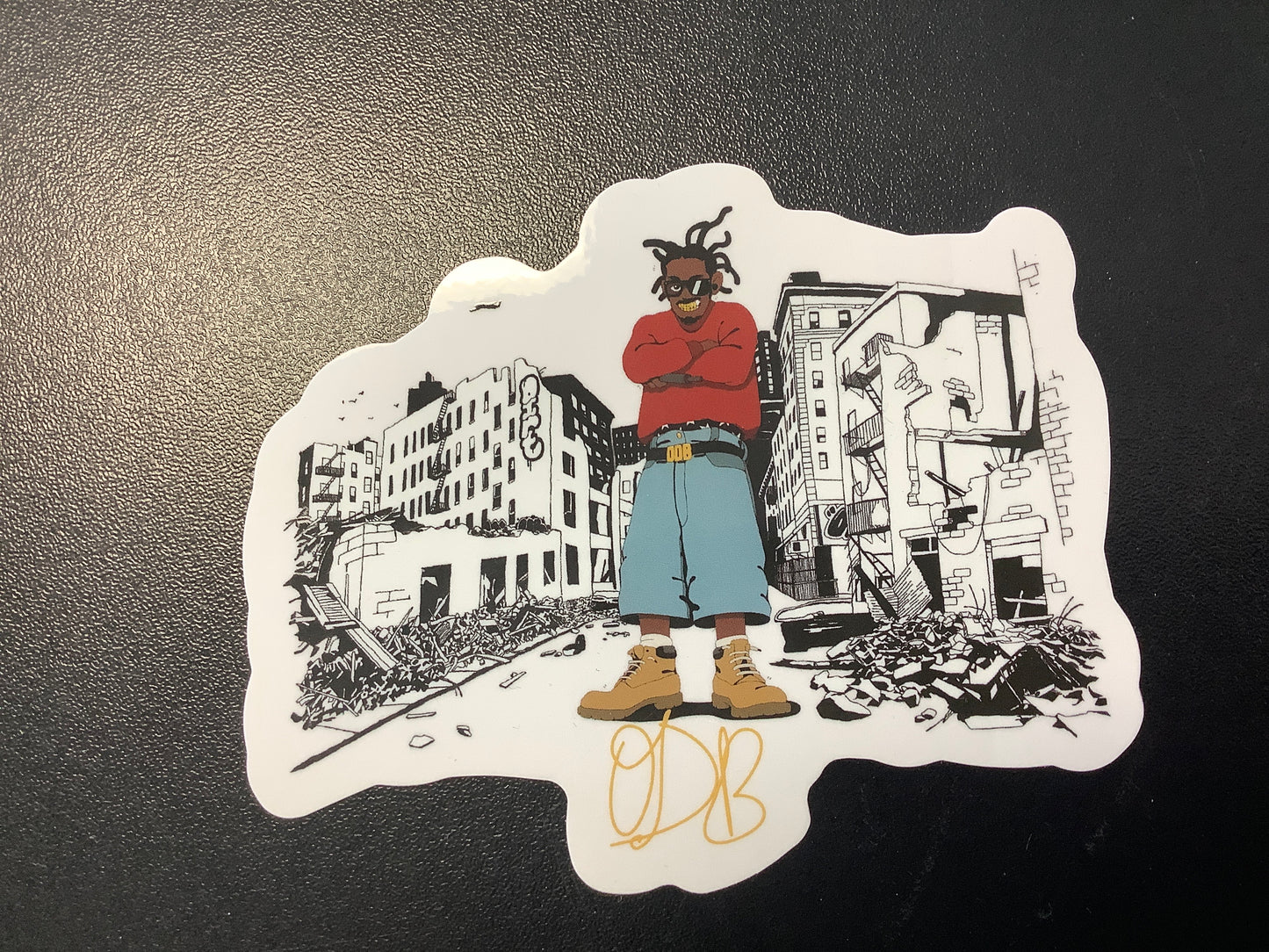 ODB color bars sketch art sticker