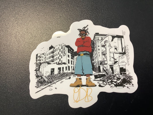 ODB color bars sketch art sticker