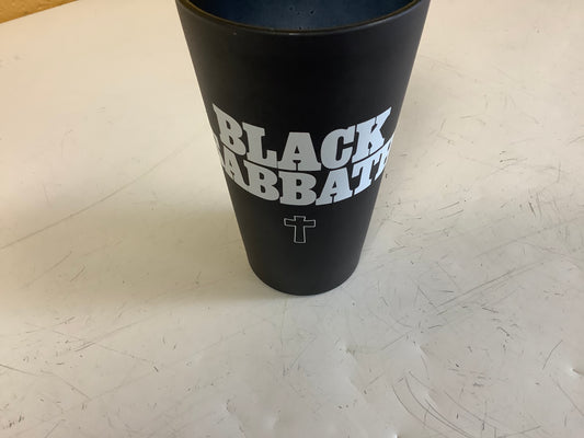 Black  Sabbath pint glass frosted black / OJ’s