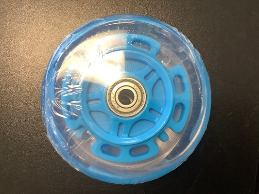 Scooter wheels clear light ups blue hub