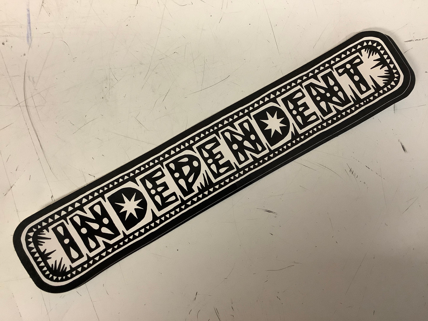 Independent Trucks 8” bar tribal lettering sticker