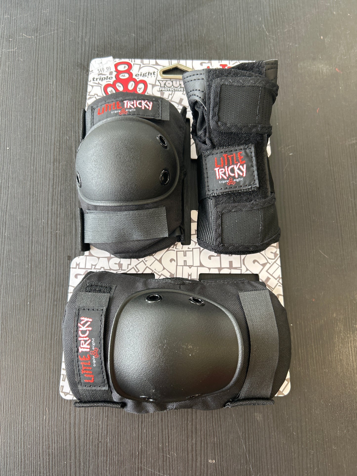 Triple Eight Youth Protective Gear pad set Little Tricky knee elbow wrist