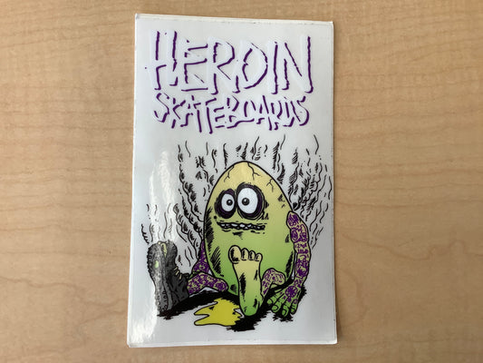 Heroin tattooed yolk egg 6”X 4” sticker
