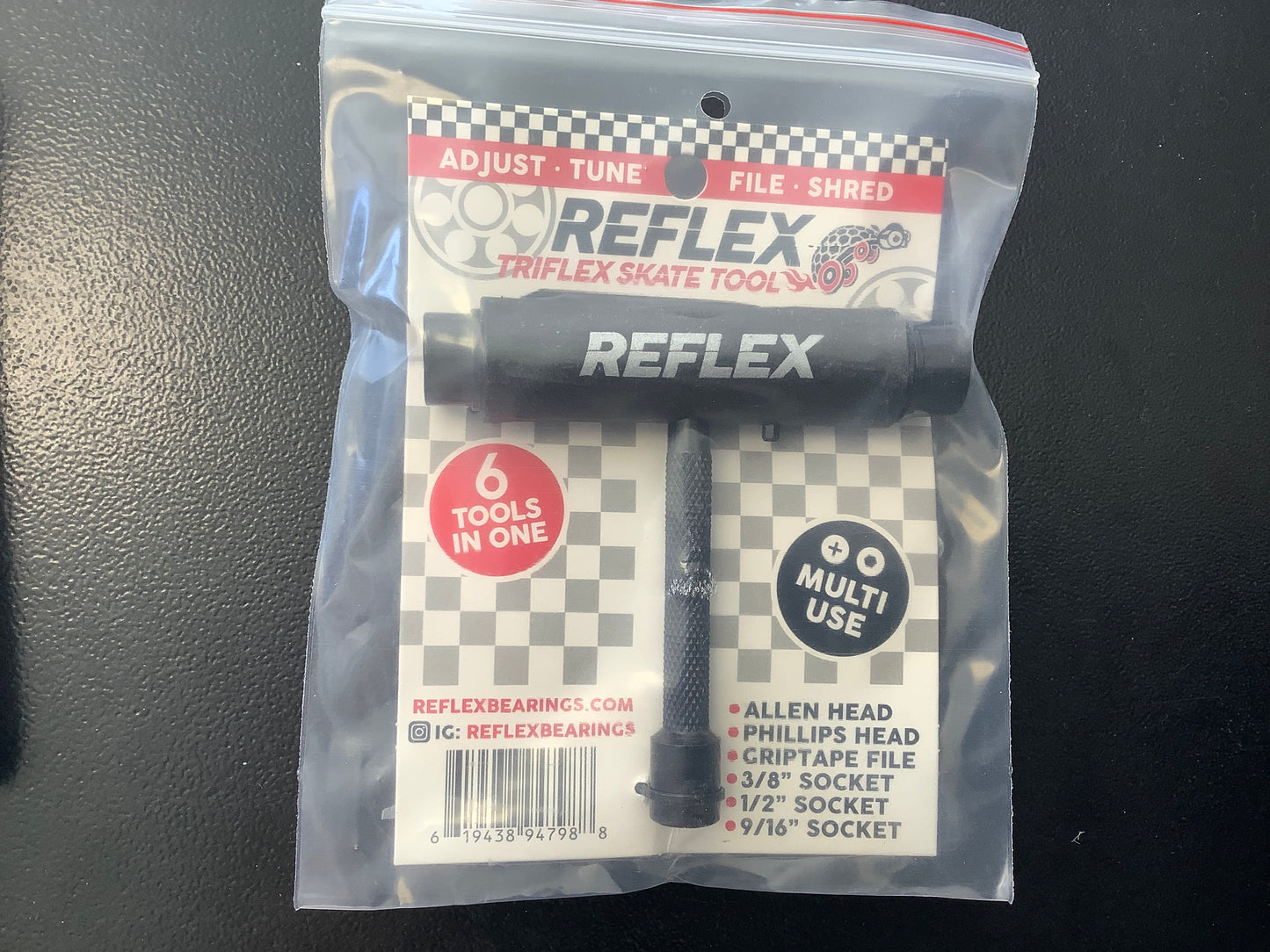 Reflex Triflex Skate Tool 6-in-one red or black