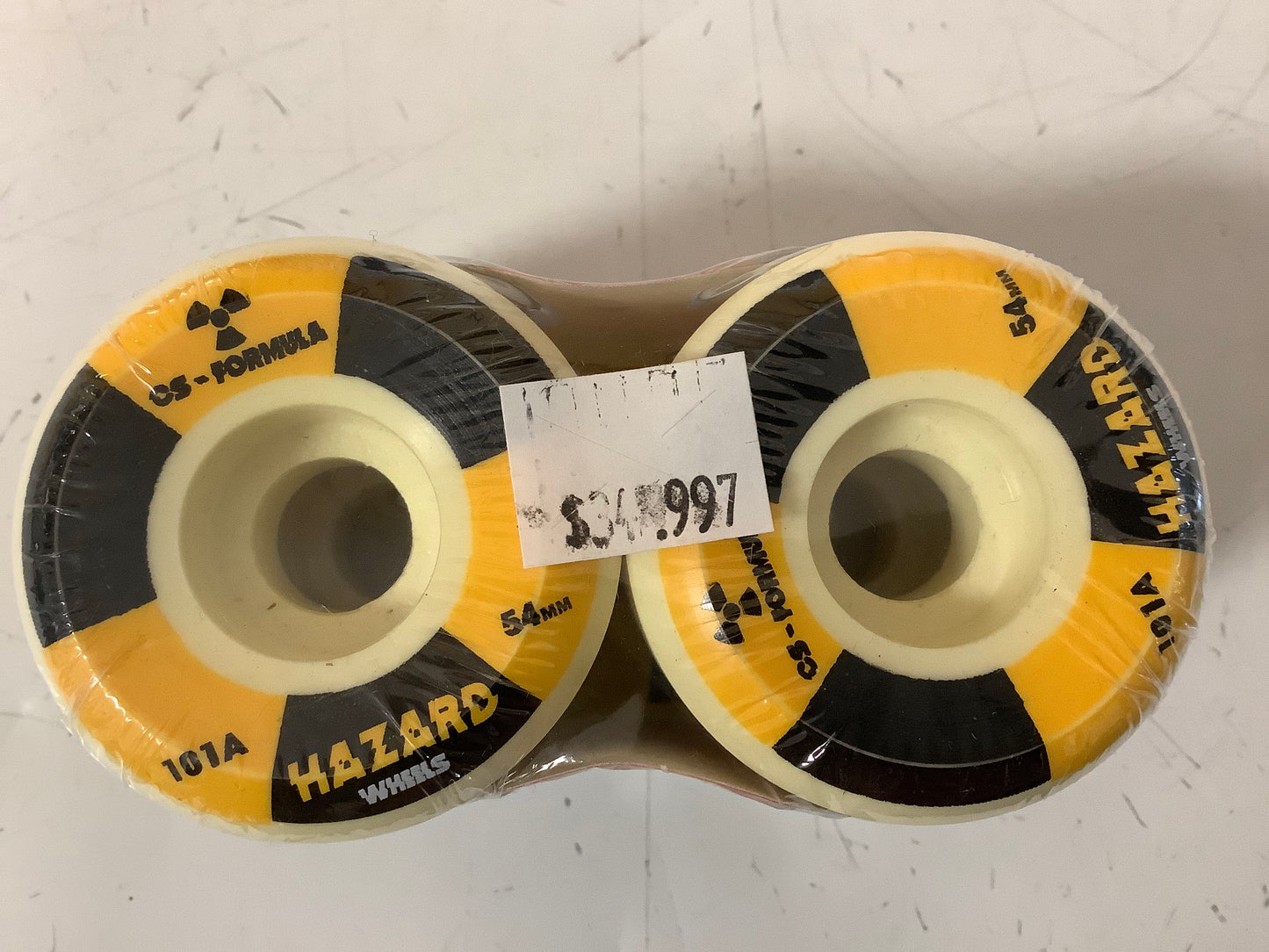 Hazard wheels 54mm 101a conical shape white