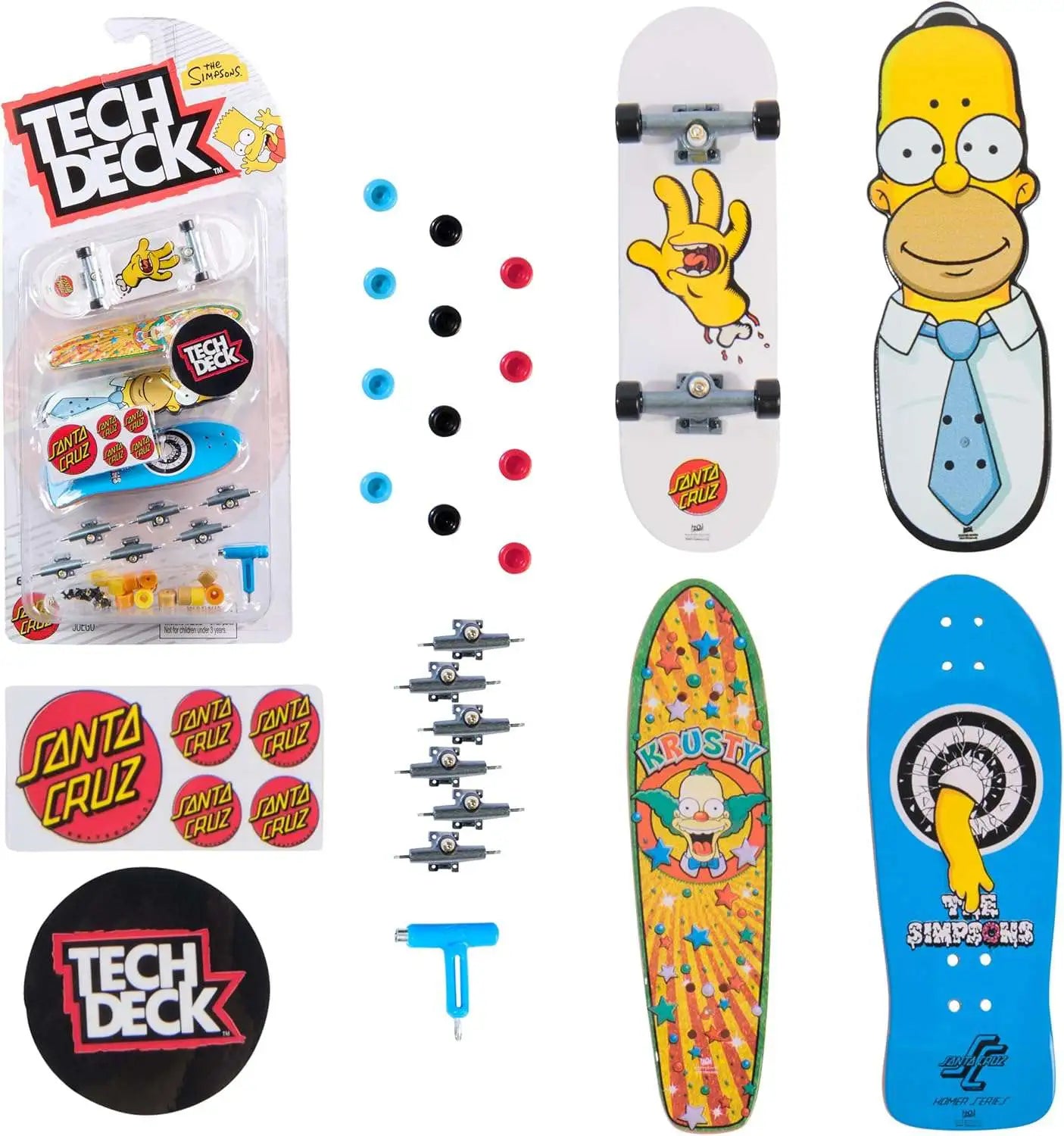 Tech Deck X The Simpsons X Santa Cruz Fingerboard Pack