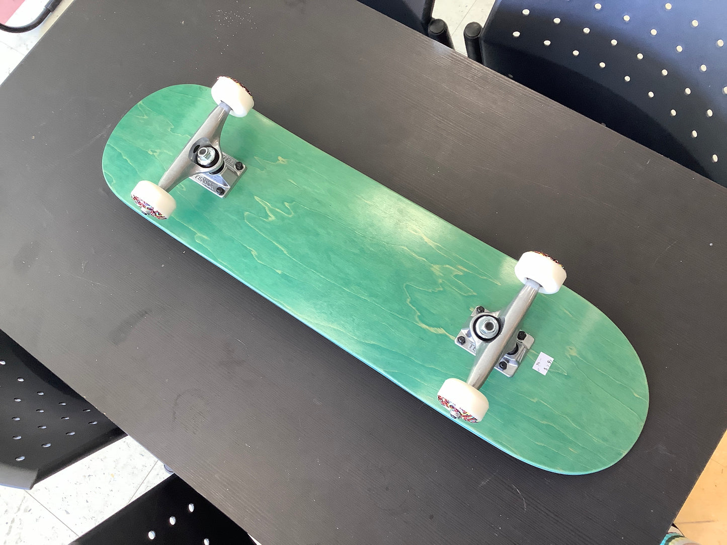 Bland 8.0 complete DSM stain with plaid Mob Grip, Tensor Trucks, Blind Wheels