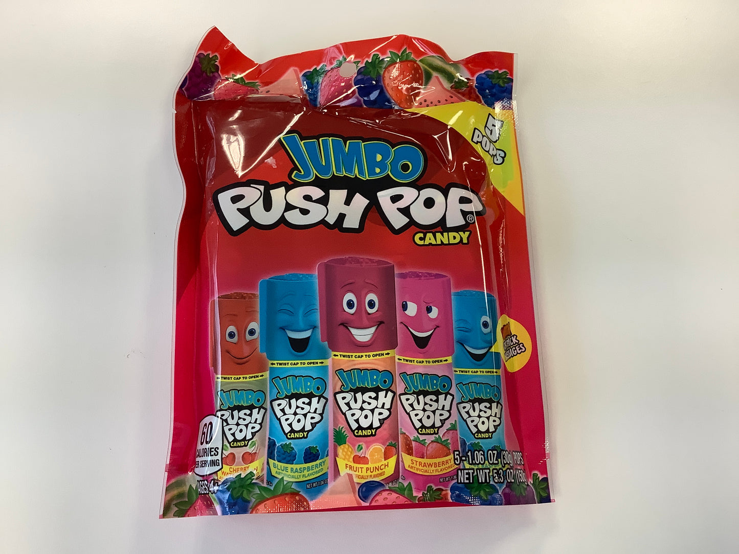 Jumbo Push Pop Candy Bag of 5 (5.3oz)