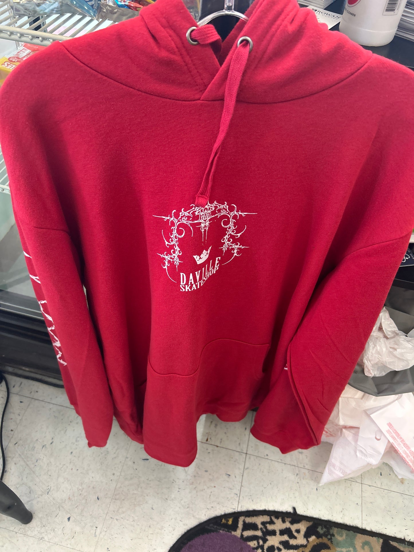 Daville x crooked cult hoodie XXL RED