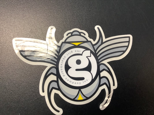 Girl skateboards bug sticker