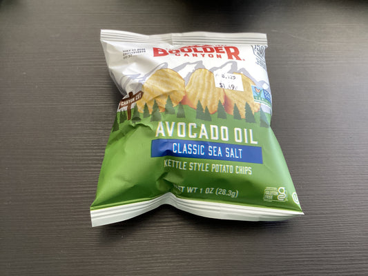 Boulder Canyon 1oz Avocado Oil Classic Sea Salt Kettle Style Potato Chips