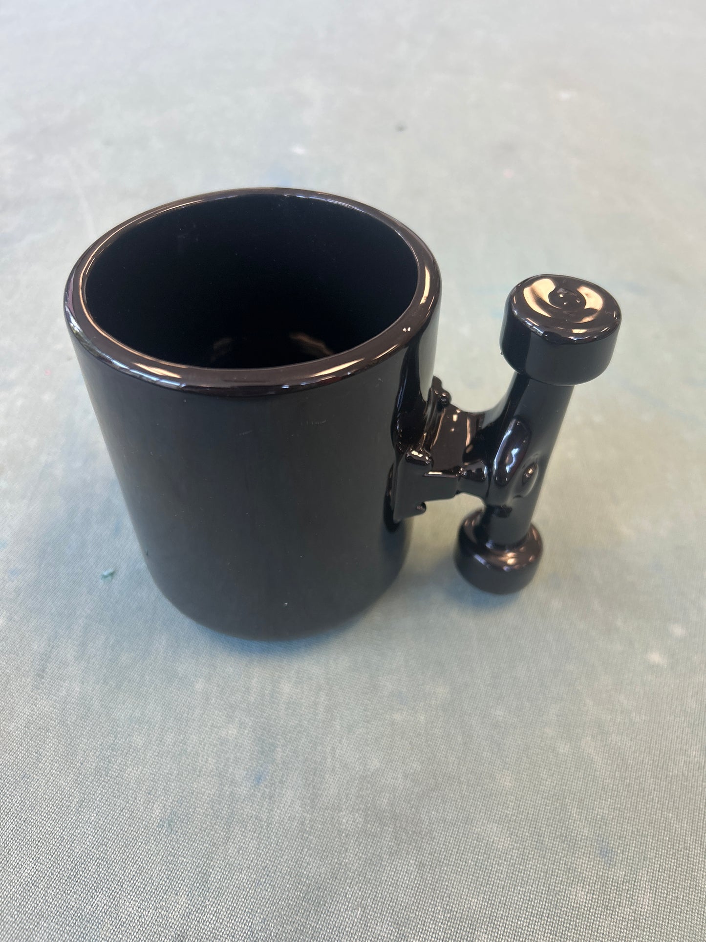 Independent Coffee Mug Black with Truck handle.