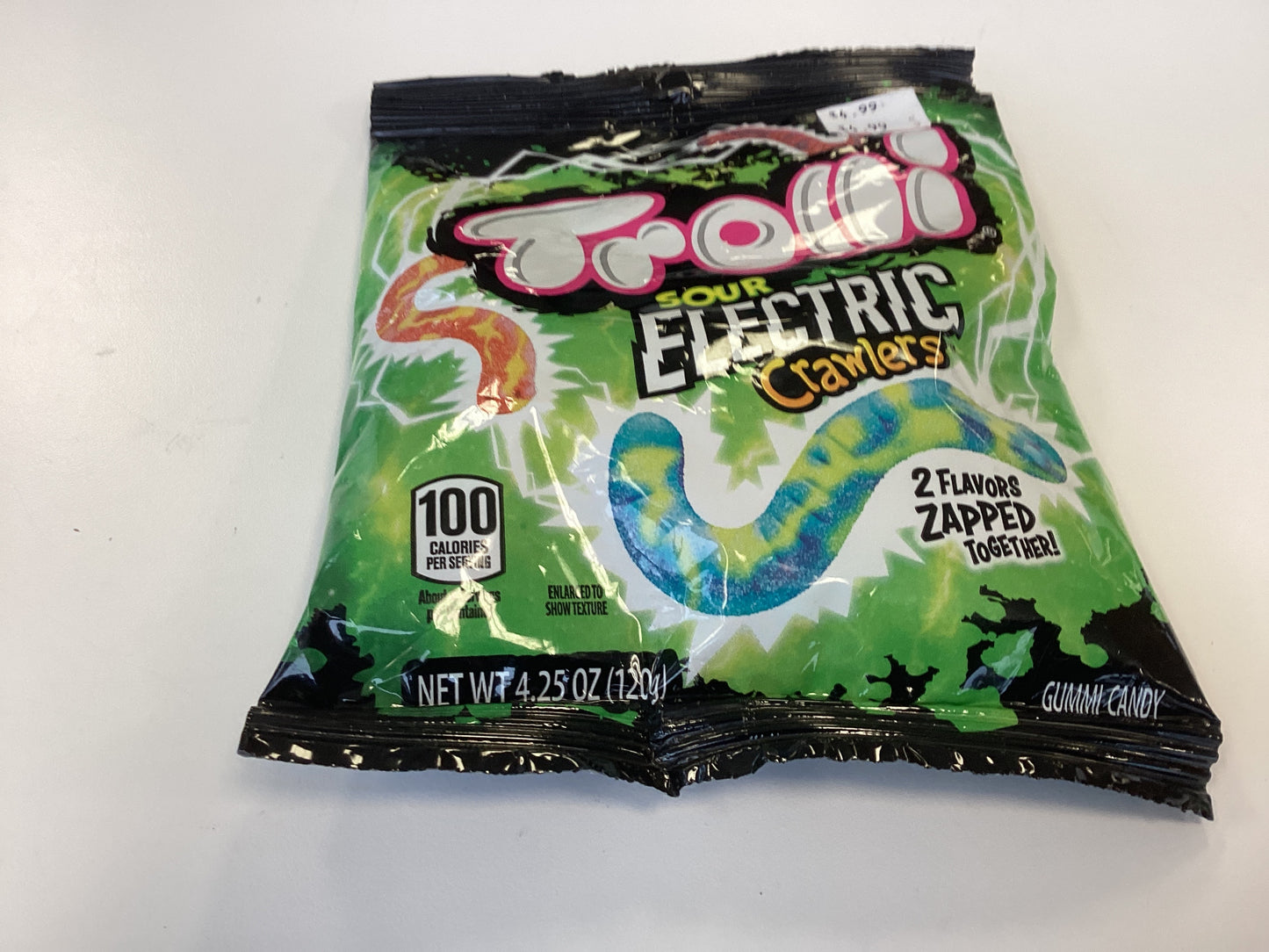 Trolli Sour Electric Crawlers 4.25oz bag 2 flavors zapped together