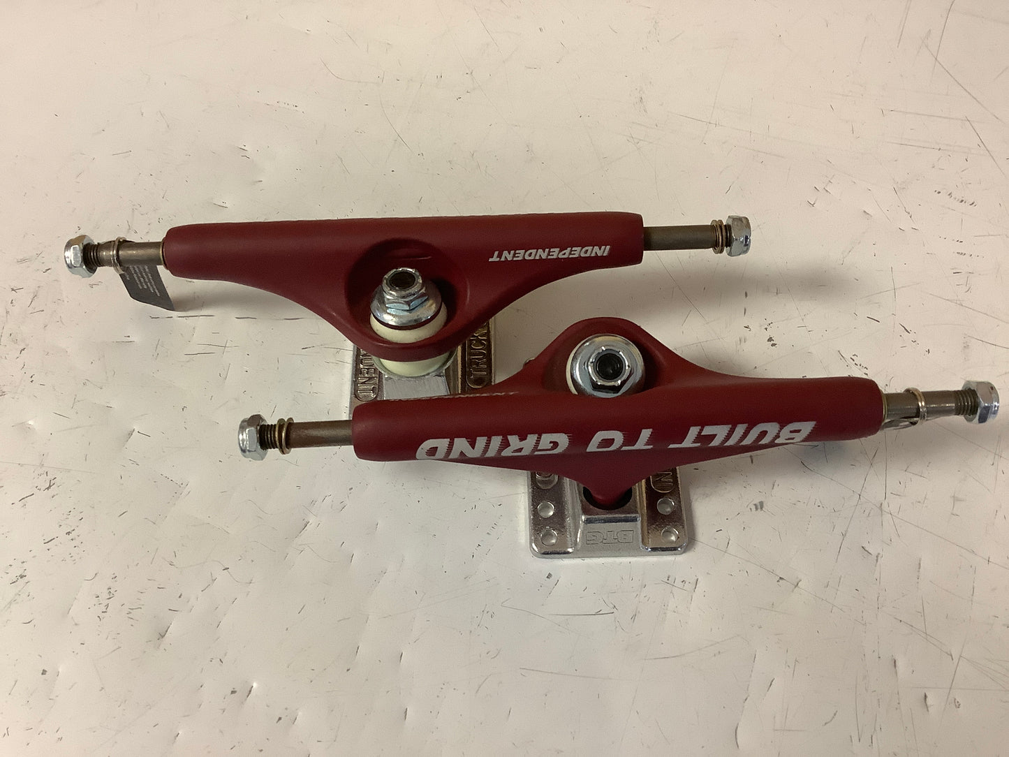 Independent trucks 159 stage 11 built to grind burgundy hangers silver baseplates