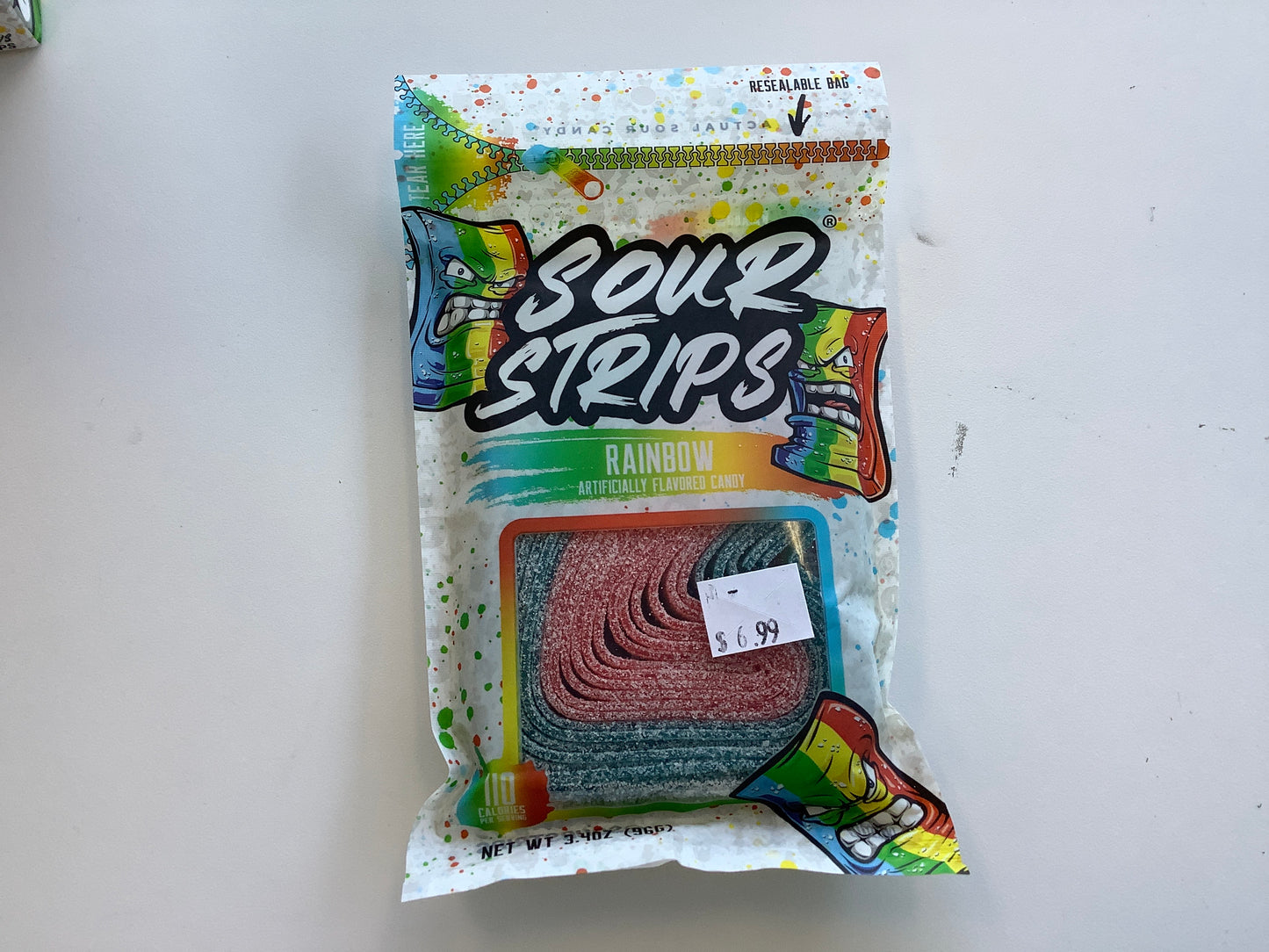 Sour Strips Rainbow Flavor 3.4oz