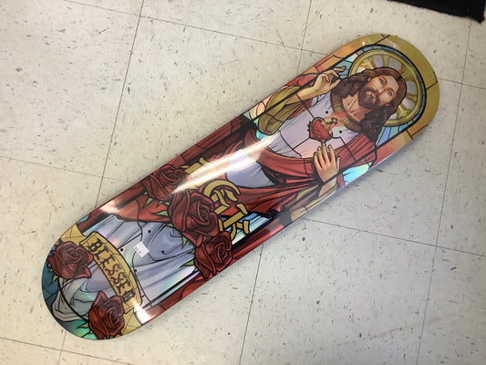 DGK Blessed stained glass Jesus deck 8.1