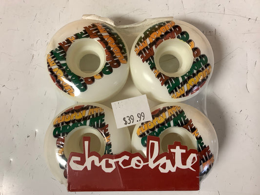 Chocolate wheels 54mm multicolored logo repeat