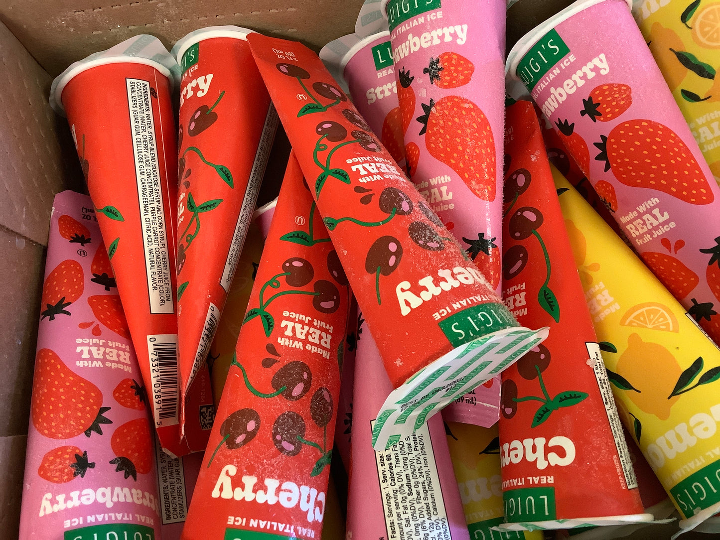 Luigi’s real Italian ice 3oz tube assorted flavors