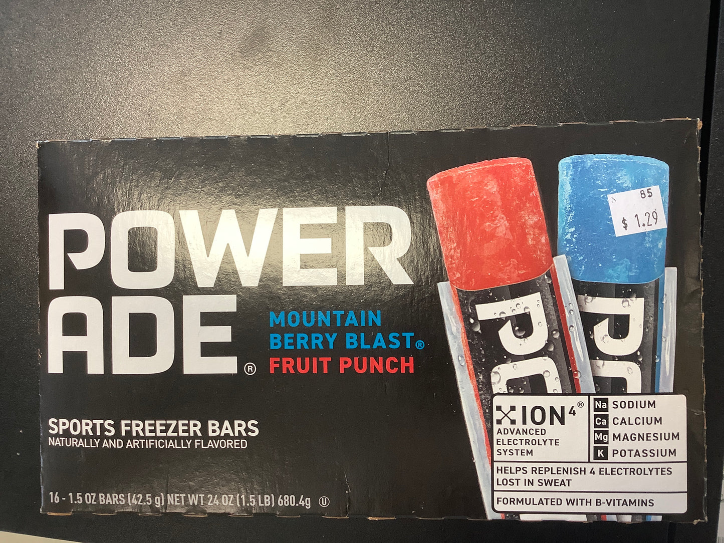 Powerade sports freezer bars