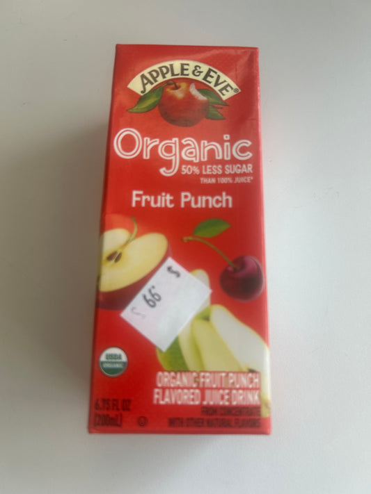 Apple & Eve Organic Fruit Punch Juice box 6.75oz