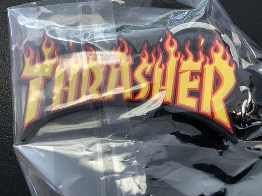Thrasher logo rubber keychain