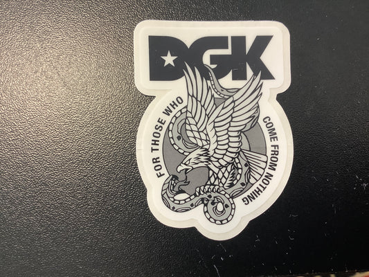 DGK white come from nothing sticker