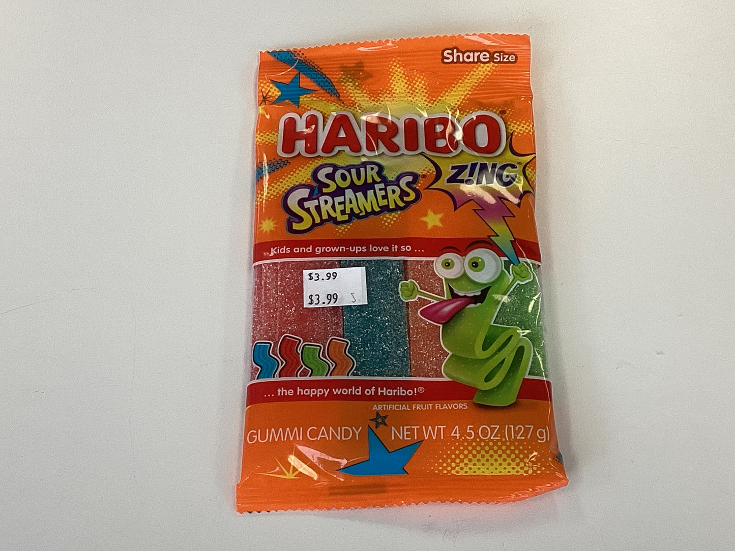Haribo Sour Streamers ZING SHARE SIZE Gummi Candy 4.5oz