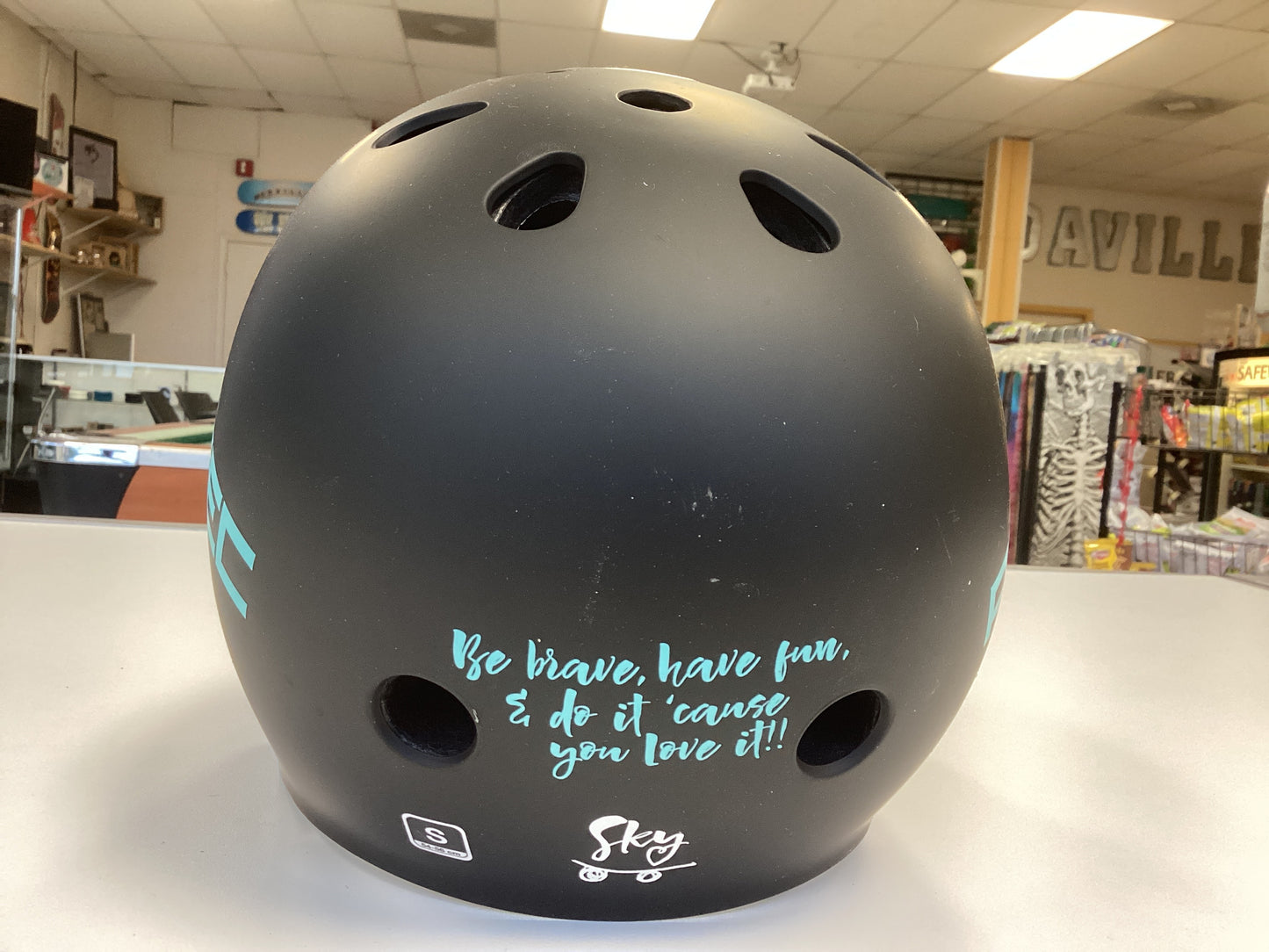 Protec Helmet Full Cut Pro Sky Brown Certified Small Matte Black