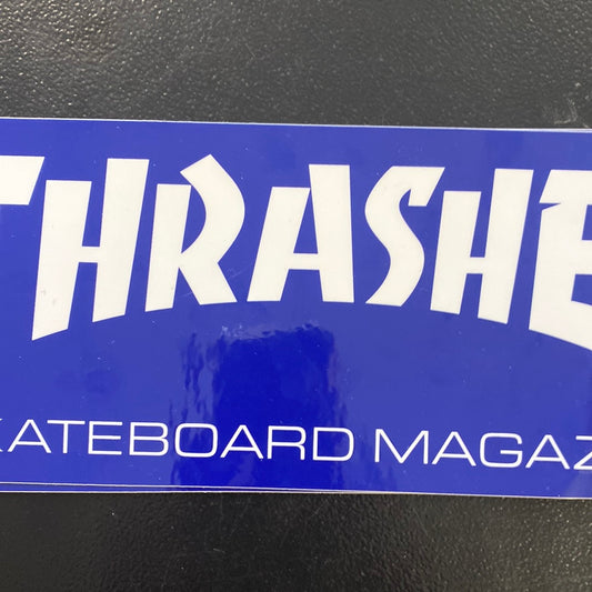 Thrasher Magazine Sticker Large Blue