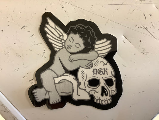 DGK angel skull sticker