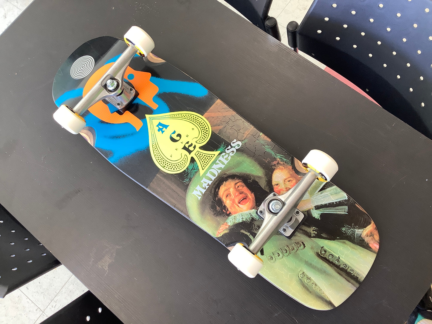 Madness 10” complete skateboard bullet trucks, Hazard 58mm wheels 101A, Mob Grip, 1/2” Sector 9 Risers