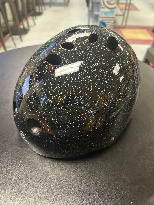 Triple Eight Helmet black glitter size S/M certified