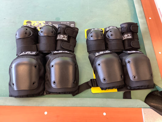 187 Killer Pads Six Pack KNEE - ELBOW - WRIST BLACK