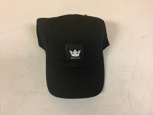 Daville Crown Logo Black Adjustable Ball Cap