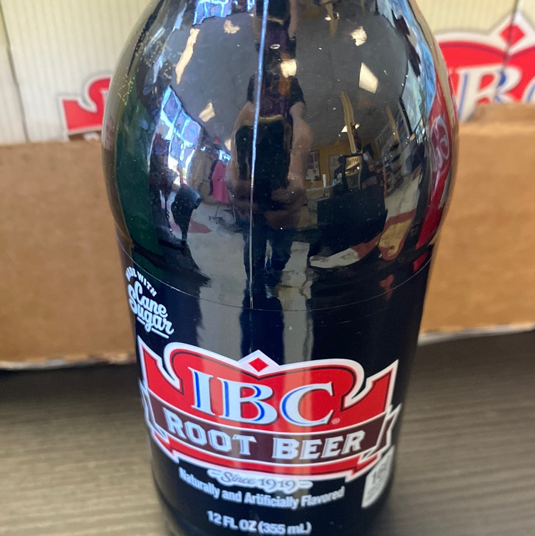 IBC root beer 12oz glass bottle