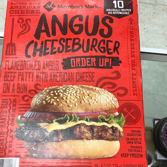 Members Mark cheeseburger angus burger