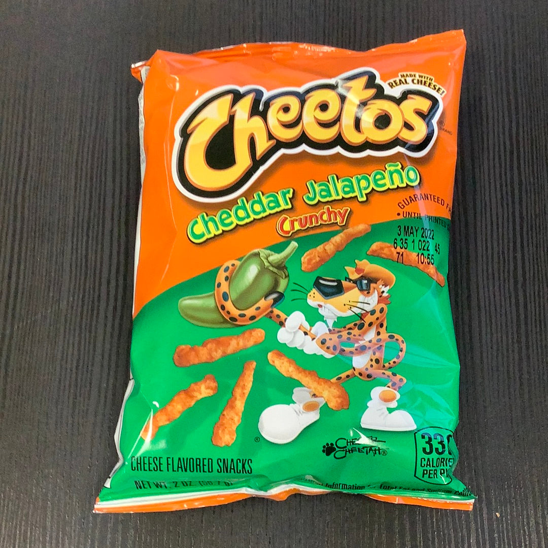 Cheetos cheddar jalapeño crunchy 2oz