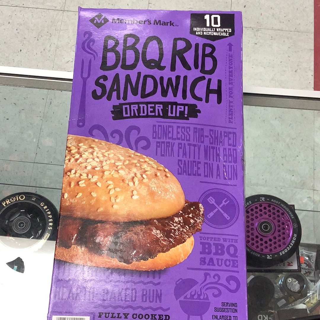 Members Mark BBQ RIB sandwich